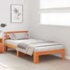 vidaXL Bettrahmen Wachsbraun 90 x 200 cm Massives Produktbild-Vorschau 3