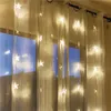 LED Weihnachtsvorhang – Sterne, 120x90 cm, Innen, warm-weiß, Timer Produktbild-Vorschau