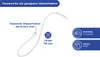 A white flexible hose with a connector, shown with informational graphics and text. Produktbild-Vorschau