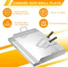 NAIZY Edelstahl Grillplatte 51 x 32 x 7 cm BBQ Plancha Produktbild-Vorschau 6