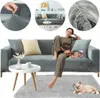 Sofabezug 3 Sitzer Stretch Samt Grau Elastische Sofahusse Produktbild-Vorschau 12