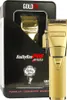 A gold BaBylissPRO GOLDFX cordless clipper is shown next to its packaging. Podgląd zdjęcia produktu