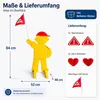 Relaxdays Waarschuwingsfiguur voor kinderen, met vlag, Productafbeelding-voorbeeld 4