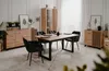 A dining room scene with a wooden sideboard, a dining table with chairs, and a tall cabinet. Produktbild-Vorschau