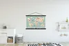 MuchoWow® Textilposter Erde - Weltkarte Kinder - Tiere - Produktbild-Vorschau 2