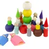Montessori-Holzspielzeug  "Kleine Steckpuppen mit Hüte, Produktbild-Vorschau 4