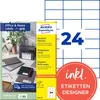 Avery 3474-10, Biela, Obdĺžnik, Permanentný, A4, Papája, Náhľad obrázku produktu 10