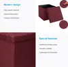 Intirilife Faltbare Sitzhocker 30x30x30 cm in KIRSCH ROT - Produktbild-Vorschau 3