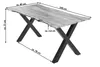 Esstisch Akazie naturfarben 140 x 80 cm X-Gestell schwarz Produktbild-Vorschau 2