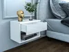 Table de chevet suspendue BANDON – blanc / blanc brillant Voir les images du produit 5