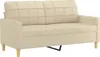 vidaXL 2-Sitzer-Sofa Creme 140 cm Stoff Produktbild-Vorschau 1