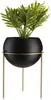 Blumenständer Metall mit Abdeckung, Loft, Gold Schwarz, Produktbild-Vorschau 1