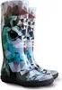 A pair of tall, patterned rain boots. Produktbild-Vorschau