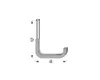 alfer Wandhaken, gummiert 115 mm 115 x 140 mm Aluminium roh Produktbild-Vorschau 3