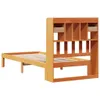 Massivholzbett mit Regal ohne Matratze Wachsbraun 100x200 Produktbild-Vorschau 6