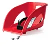 A red plastic child's sled seat with a black strap and buckle, shown on a white background. Anteprima dell’immagine prodotto