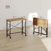 Two folding desks are shown, one open and one folded, with dimensions indicated. Anteprima dell’immagine prodotto