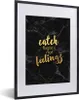 MuchoWow® Gerahmtes Poster Zitat - Reisen - Marmor 30x40 cm Produktbild-Vorschau 1