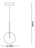 Ideal Lux 345376 EQUINOXE Lampa wisząca D250 mm 1xG4, kolor Podgląd zdjęcia produktu 3