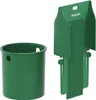 A green plastic feeding dish and a green plastic climbing wall accessory are shown against a white background. Podgląd zdjęcia produktu