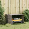 vidaXL Mähroboter-Garage Grau 86x90x52/57 cm Poly Rattan Produktbild-Vorschau 3