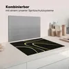 KitchenYeah© Herdabdeckplatte Goldene Wellen auf schwarzem Produktbild-Vorschau 3