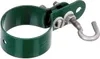 A single green metal clamp with a hook attached, shown against a white background. Produktbild-Vorschau