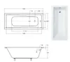 Badewanne MODERN SLIM 160x70 mit Füßen, mit Siphon (ohne Produktbild-Vorschau 2