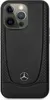 A black leather phone case with a Mercedes-Benz logo. Voir les images du produit