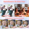 Collage of images showcasing digital camera features and resolution options. Produktbild-Vorschau