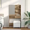 vidaXL Toaletní stolek se zrcadlem Artisan dub 74,5x40x141 Náhled obrázku produktu 3