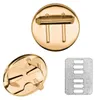 2 Steckschlösser Mappenverschluss Taschenschloss Herzform 30x32mm, gold Produktbild-Vorschau