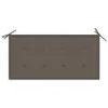 vidaXL Gartenbank mit Taupe Auflage 112 cm Massivholz Teak Produktbild-Vorschau 7