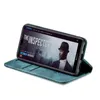 A phone case is displayed in an open position, showing a phone screen with a movie playing. Produktbild-Vorschau