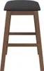 vidaXL Sgabelli da bar con cuscino 2 pz. Legno massiccio Anteprima dell’immagine prodotto 6