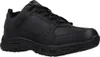 A black Skechers shoe is shown against a white background. Voir les images du produit
