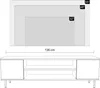 Mobile RTV Focus cashmere 135 cm - gambe nere Anteprima dell’immagine prodotto 6
