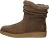 Side view of a brown women's boot with a fur lining. Produktbild-Vorschau