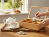 Holz Aufbewahrungsbox Teebox 6 Fächer mit Deckel Produktbild-Vorschau 7