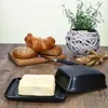 Máslenka Runa s víkem černá na 250 g másla zvonová kamenina Náhled obrázku produktu 2