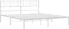 vidaXL Bettgestell mit Kopfteil Metall Weiß 183x213 cm Produktbild-Vorschau 5