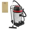 A vacuum cleaner and a vacuum bag are shown against a white background. Podgląd zdjęcia produktu