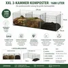 XXL 3-Kammer Komposter 1680 Liter, Schnellkomposter aus Produktbild-Vorschau 2