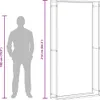 Brennholzregal Mattschwarz 110x28x214 cm Stahl Produktbild-Vorschau 11