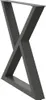 vidaXL Esstisch Beine 2 Stück Anthrazit 80x(72-73,3) cm Produktbild-Vorschau 3