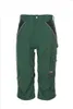 A pair of green ¾ length work trousers with black accents and reflective piping. Produktbild-Vorschau