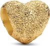 PANDORA MOMENTS Charm Mini Heart Texture placcato oro Anteprima dell’immagine prodotto 4