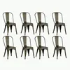 Lot de 8 chaises de salle à manger empilables en métal, Voir les images du produit 1