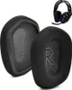 Two black ear pads for headphones are shown in the foreground, with a pair of headphones in the background. Náhľad obrázku produktu