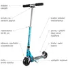 Micro Scooter Rocket bleu ciel Kickboard Roller City Kinder Voir les images du produit 6